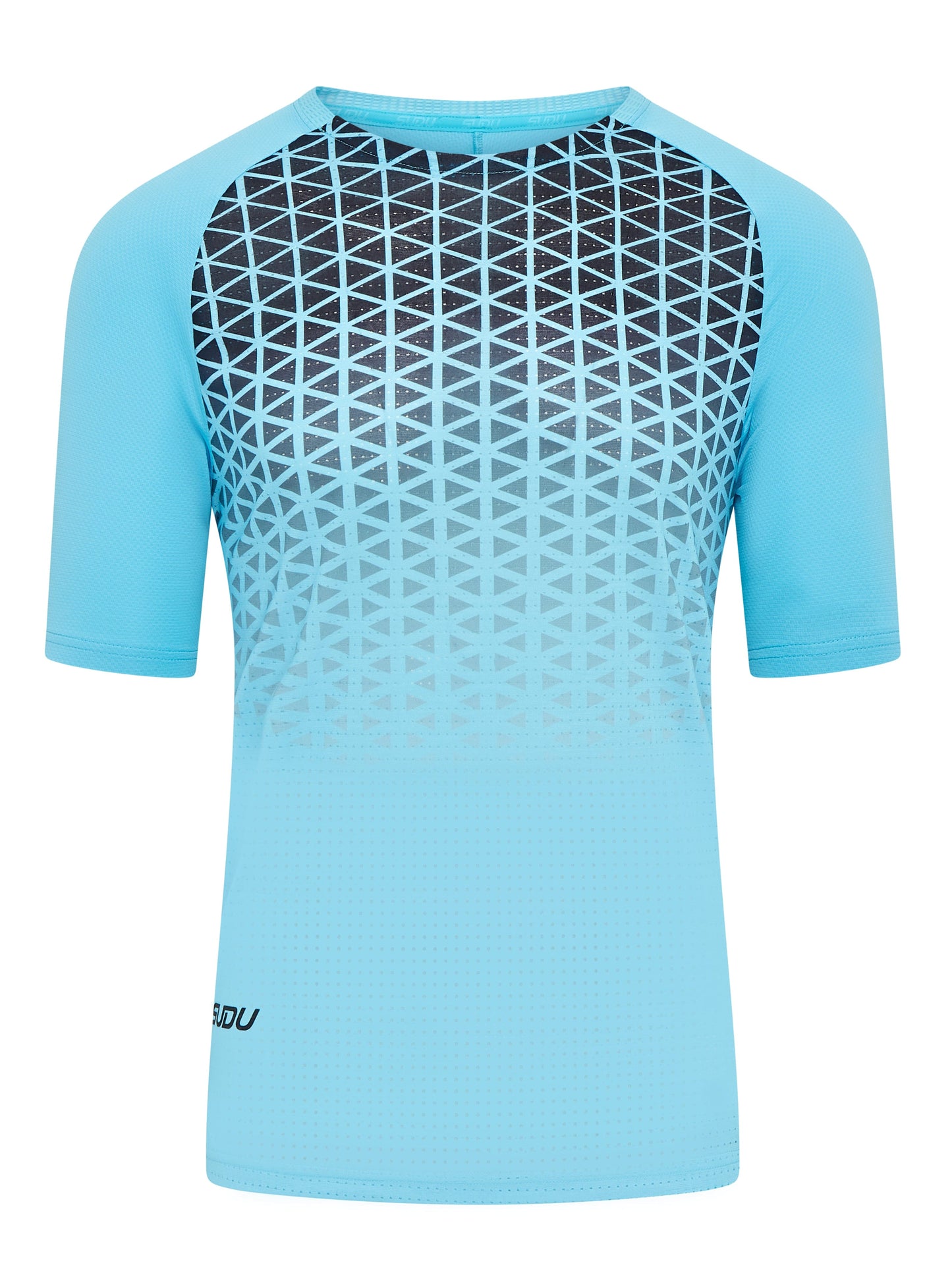 SUDU SRT SS 01 Run Short Sleeve T-Shirt - Light Blue/Black XS Short Sleeve T-Shirt