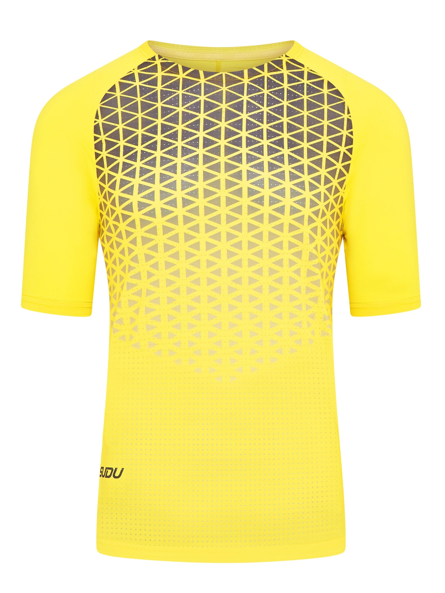 SUDU SRT SS 01 Run Short Sleeve T-Shirt - Yellow/Grey XS Short Sleeve T-Shirt