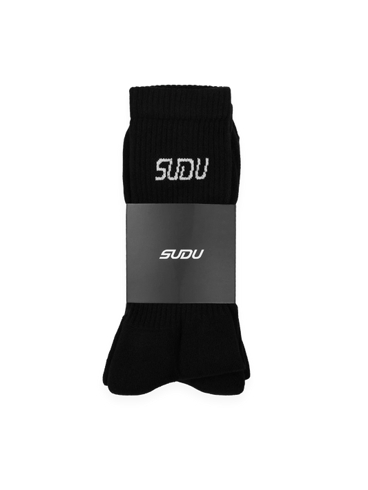 SUDU SUDU Crew Socks (2 pack) - Black 4.5-6 Socks