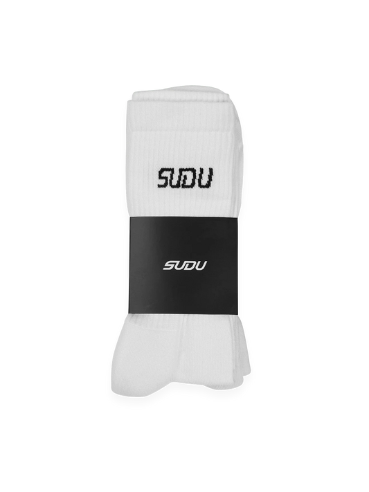 SUDU SUDU Crew Socks (2 pack) - White 4.5-6 Socks