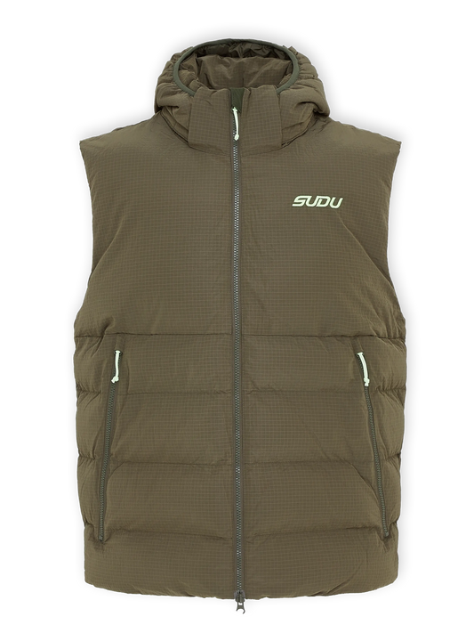 SUDU SUDU Lifestyle Padded Gilet - Dark Khaki Gilet